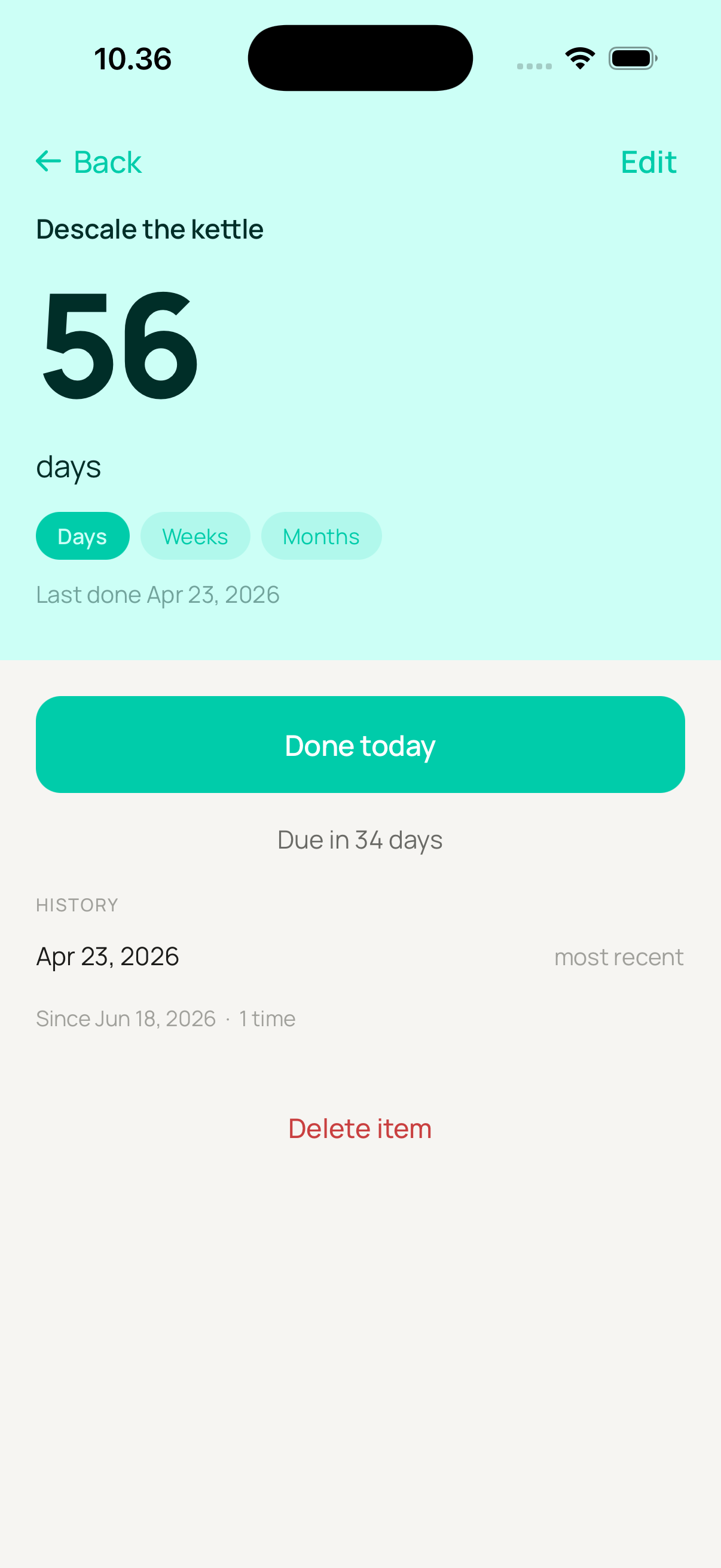 Ago item detail screen
