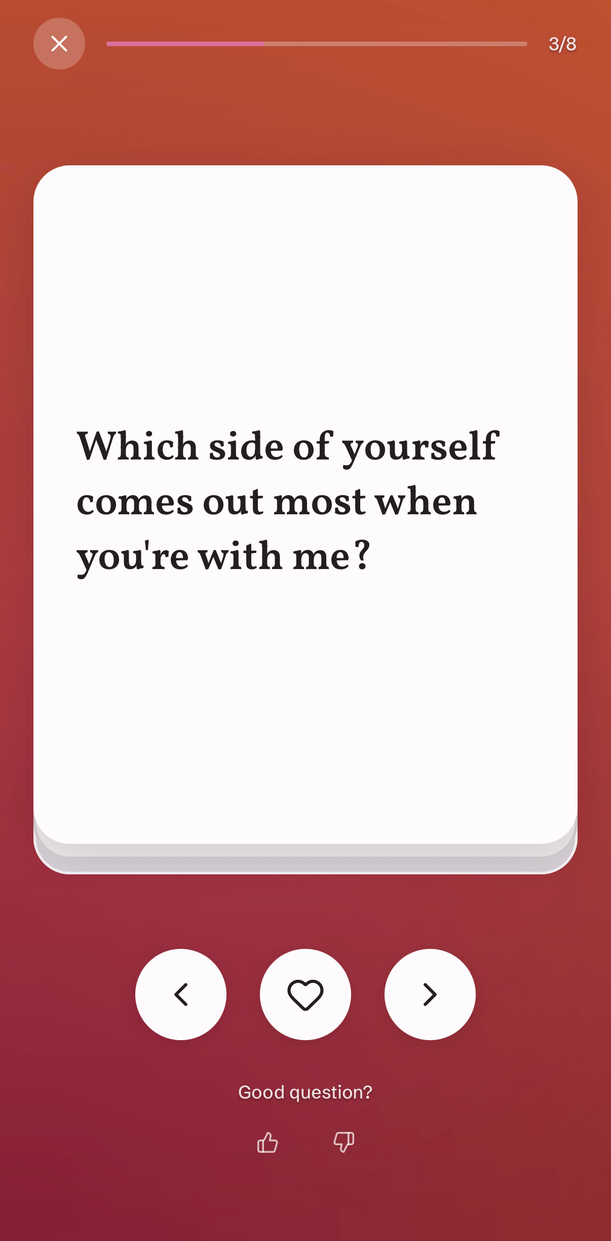 Uncover deck detail screen showing depth-level picker